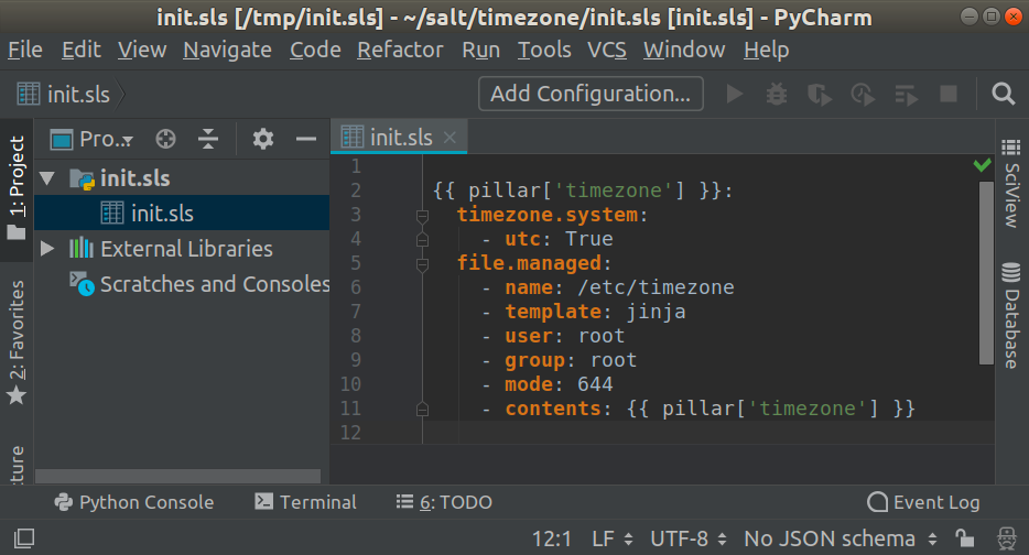 SaltStack support in PyCharm