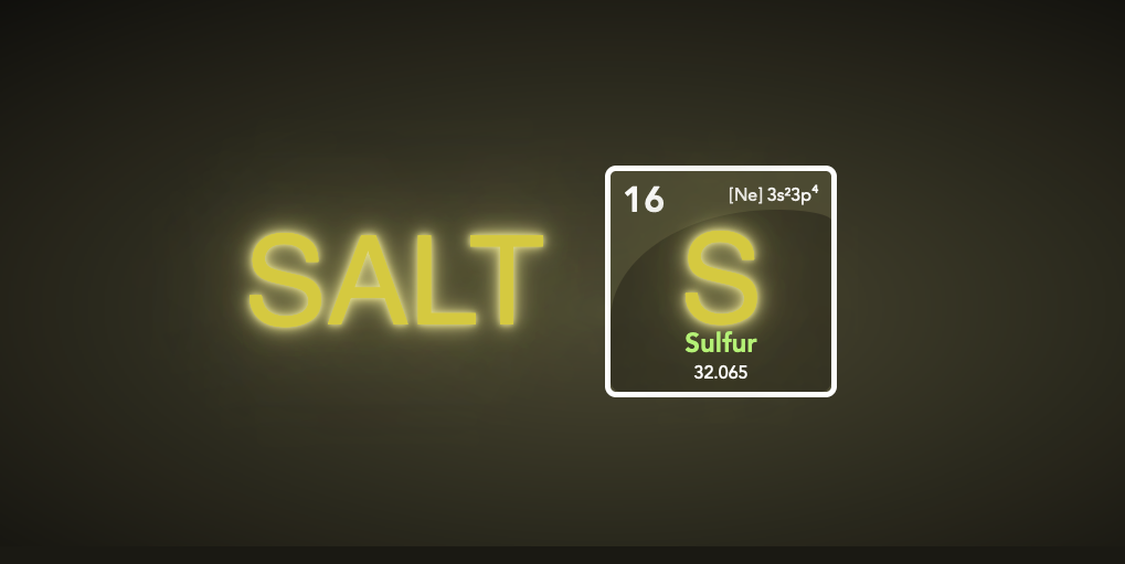 Salt Sulfur